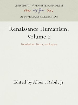cover image of Renaissance Humanism, Volume 2